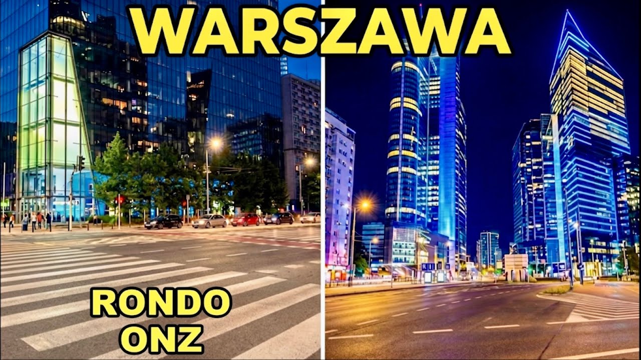 WARSZAWA 2026: Nocny spacer przy Rondzie ONZ! (Insta360 Luna Ultra)
