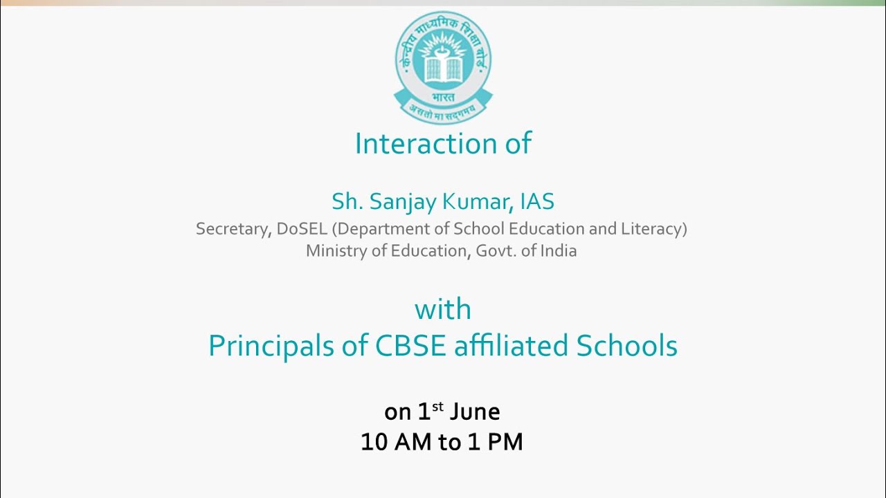 Interaction of Secretary, Department of School Education and Literacy, Ministry of Education.