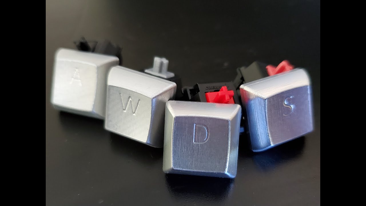 Aluminum Keycaps - Made on 5 Axis Mill - Pocket NC V2-10