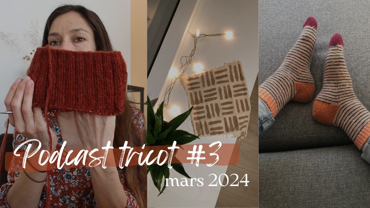 Podcast tricot #3 : mars 2024 - chaussettes de restes, sweater no.9, teinture végétale...