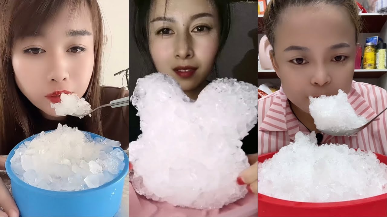 White Ice Eating ASMR | Crushed Ice | Ice Eating