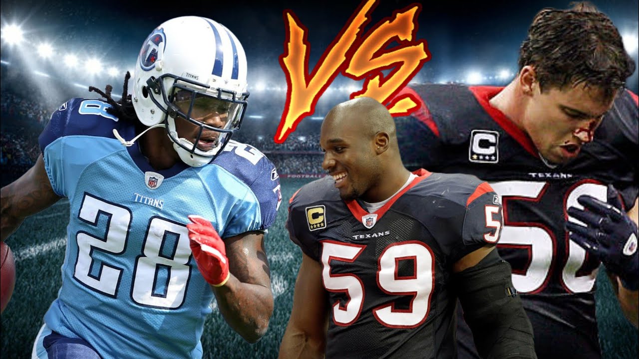 Chris Johnson vs DeMeco Ryans & Brian Cushing (2009 wk 11) | RB vs LB Matchup