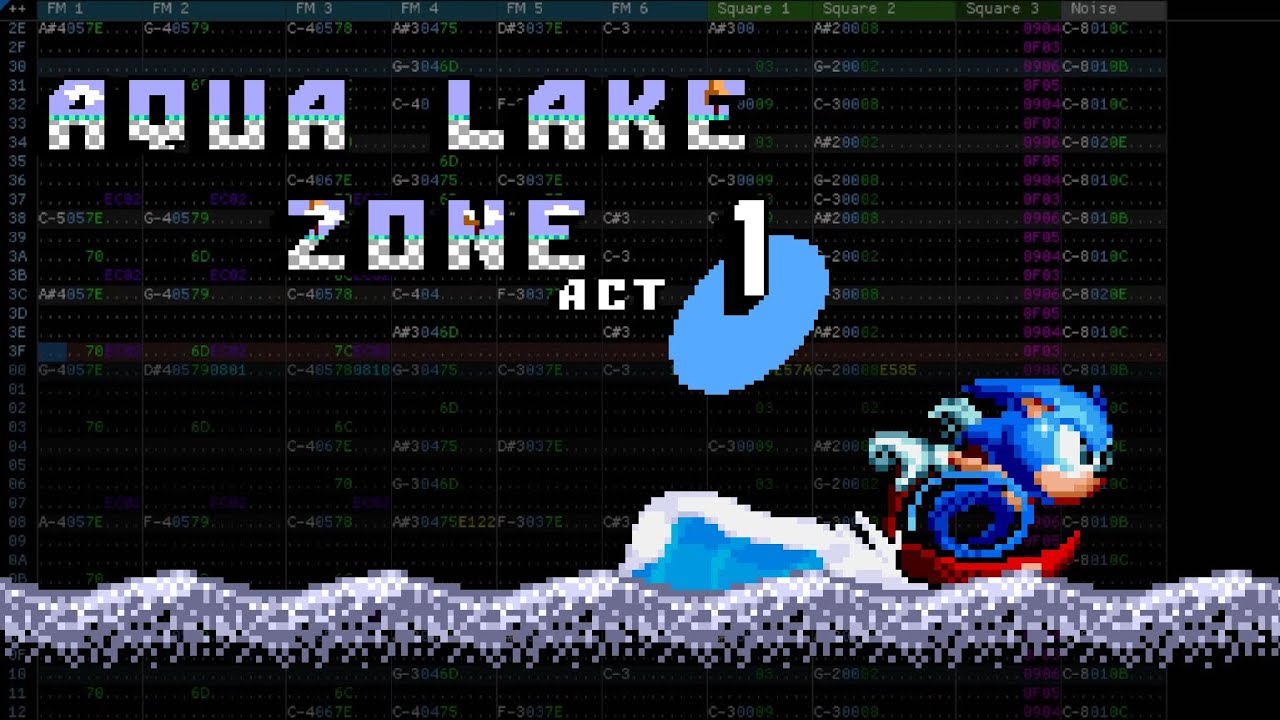 Sonic 2 8-bit - Aqua Lake Act 1 - 16-bit Sega Genesis Cover