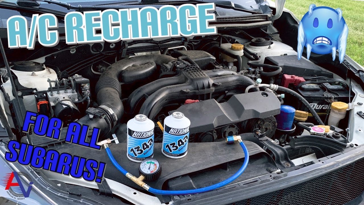 How to Recharge A/C System on a 2016 Subaru Impreza | Fixed Rattling A/C Compressor
