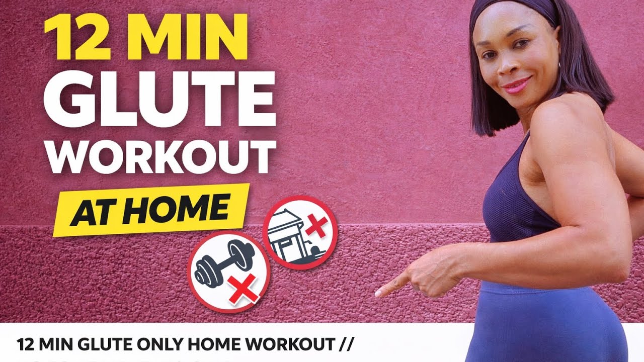 12 MIN Glute Only Workout at Home | No Equipment, No Gym