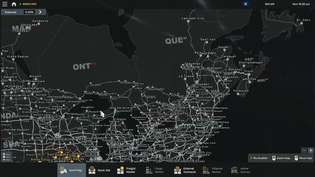 BASE ATS MAP COMPARED TO COAST-2-COAST PLUS CANADA MODS PART 2