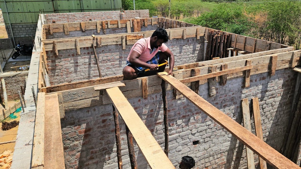 Construction Techniques of Roof_Building Roof Slab Formwork Shuttering Accurately|Roofing work