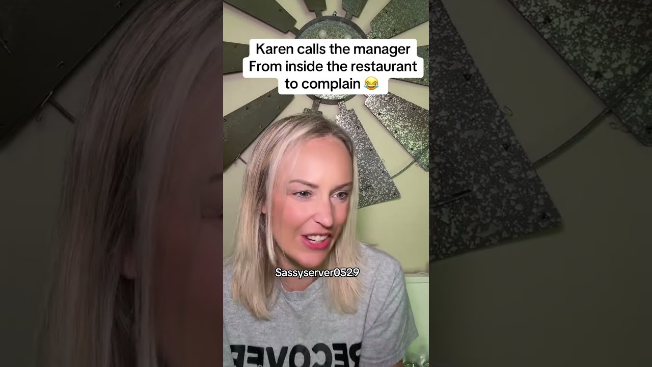 Karen calls the manager while sitting in the dining room 🤦‍♀️#story #restaurant #storytime #karen 