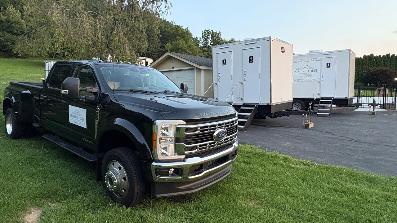 Finishing Touch Restroom Rentals Tours Lang Specialty Trailers & Adds a Two Station to the Fleet!