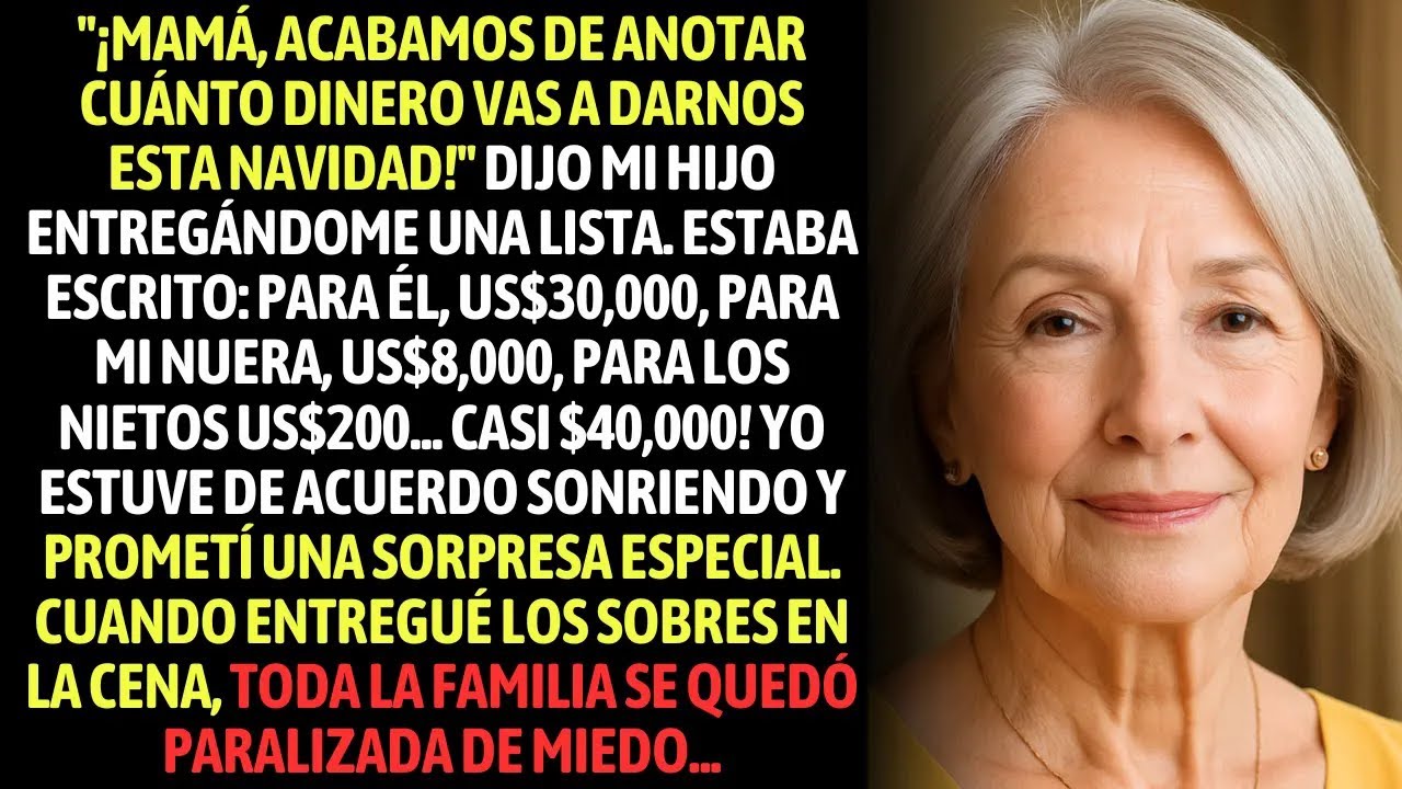 Mamá, Acabamos De Anotar Cuánto Dinero Vas A Darnos Esta Navidad Dijo Mi Hijo En La Cena