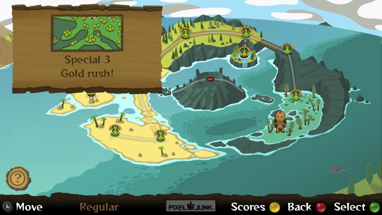 PixelJunk Monsters Ultimate Edition, Gati Gati Island, Special 3 - Gold Rush (Regular difficulty)