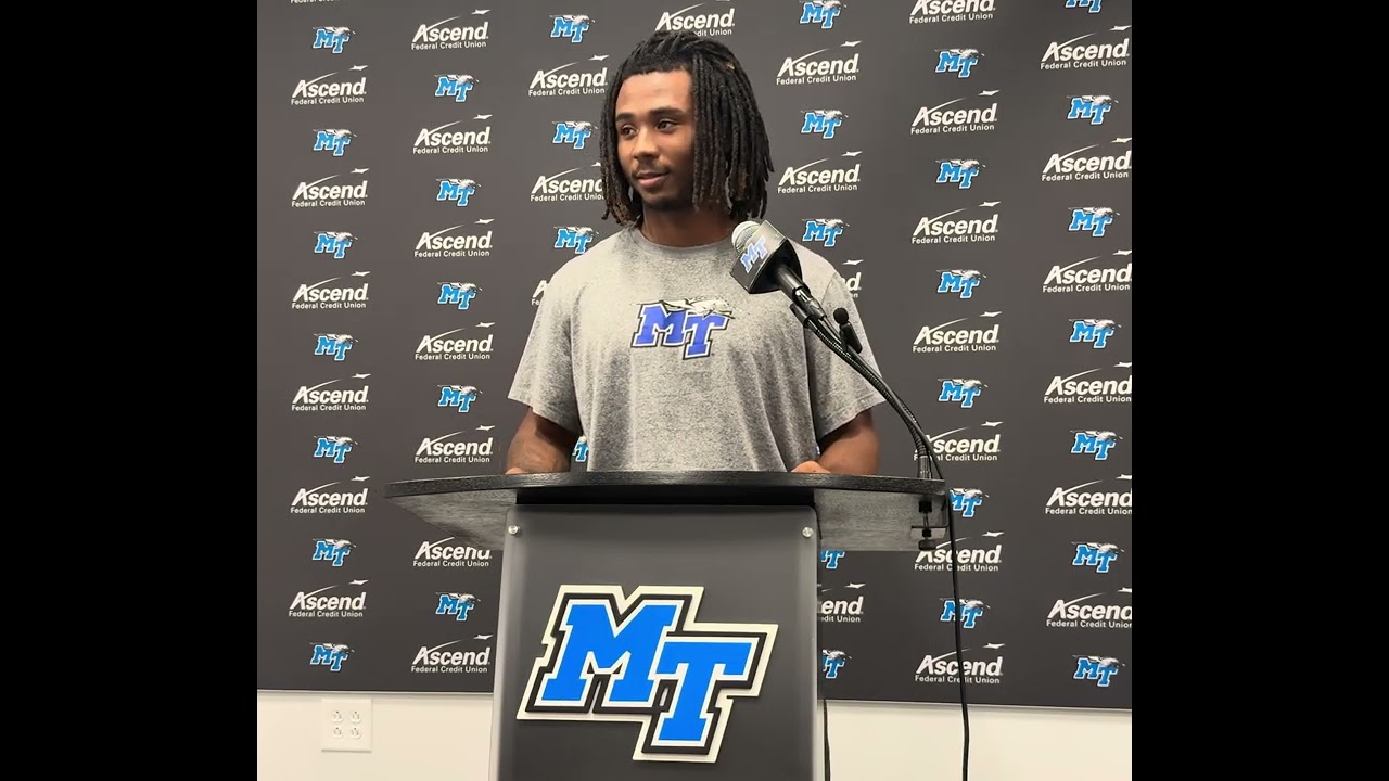 MTSU Football Press Conference: Jekail Middlebrook