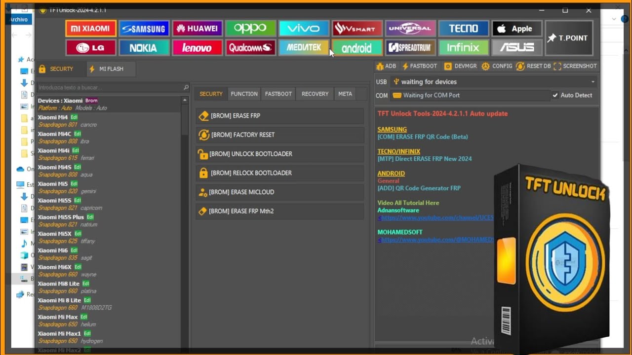 Descargar e instalar unlocktool TFT GRATIS.