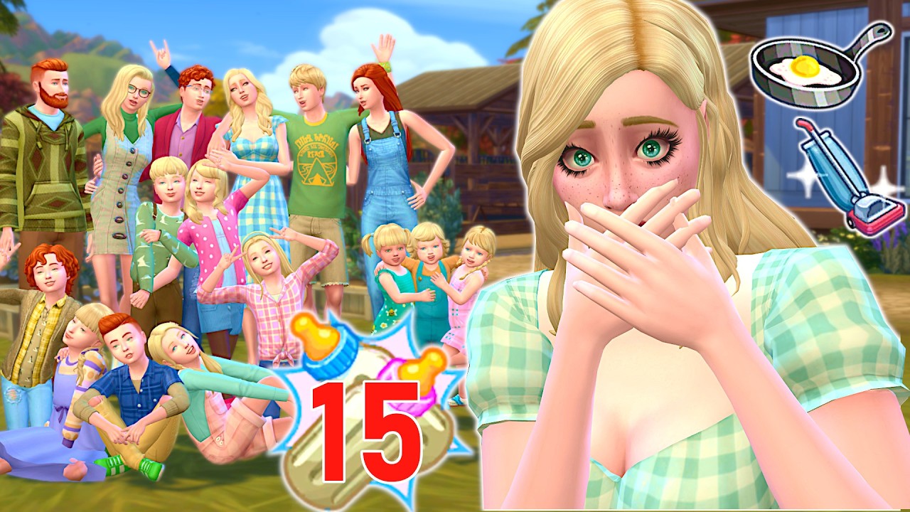 Jak trudne może być wychowanie 15 dzieci w The Sims 4? // Wyzwanie rodzinne w The Sims 4