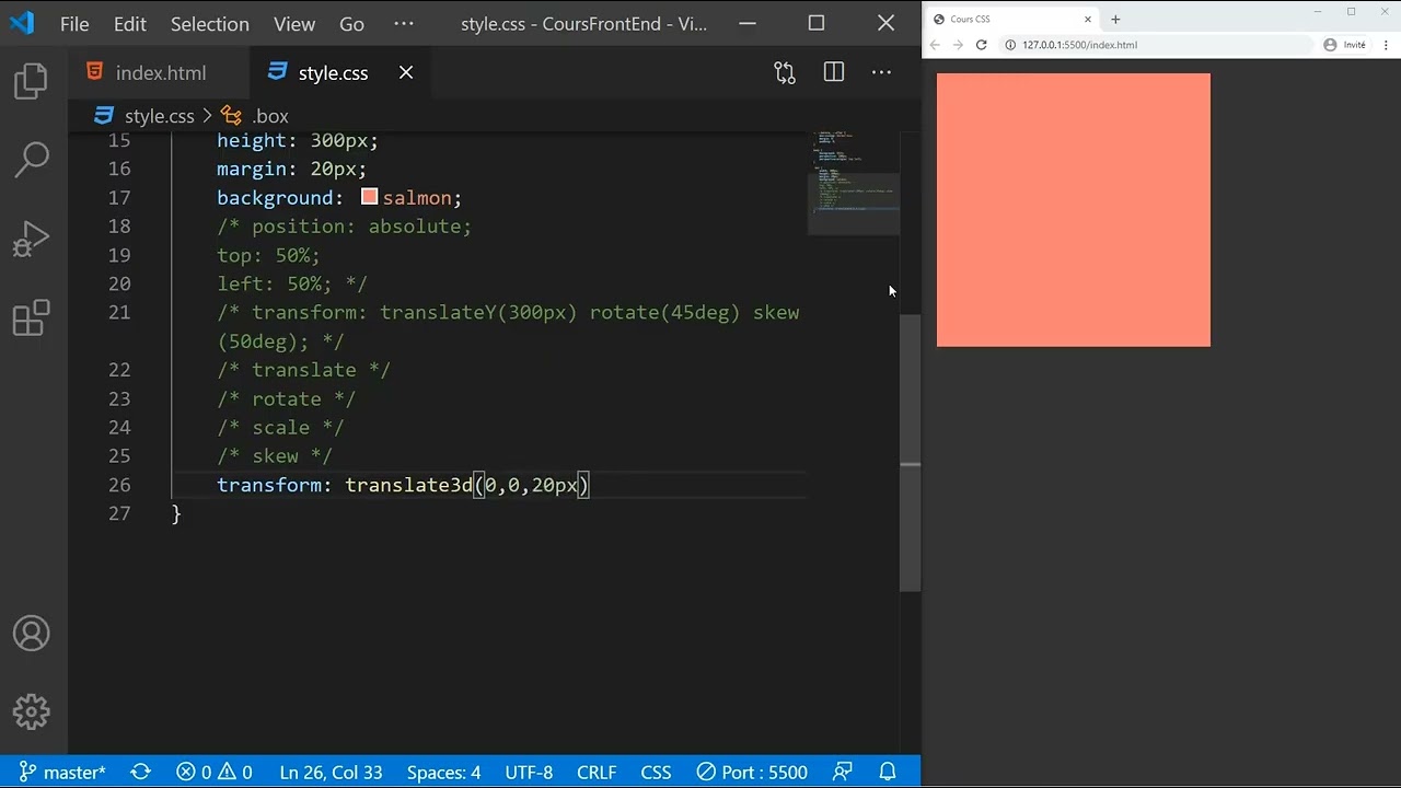 63 La perspective en css