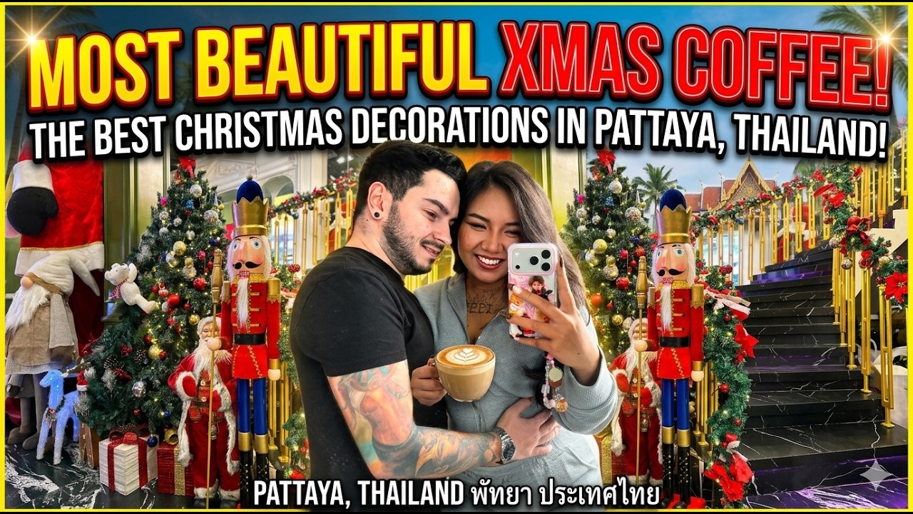 We Visited the Most Beautiful Christmas Decorated Cafe!