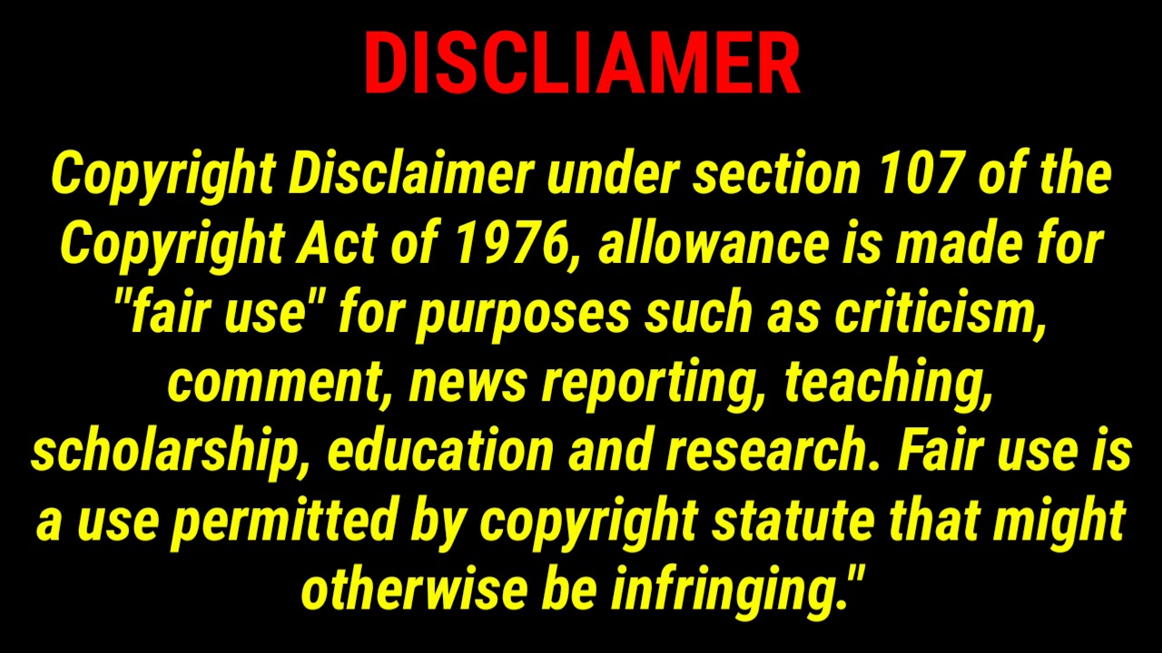 copyright disclaimer | disclaimer for youtube | disclaimer intro