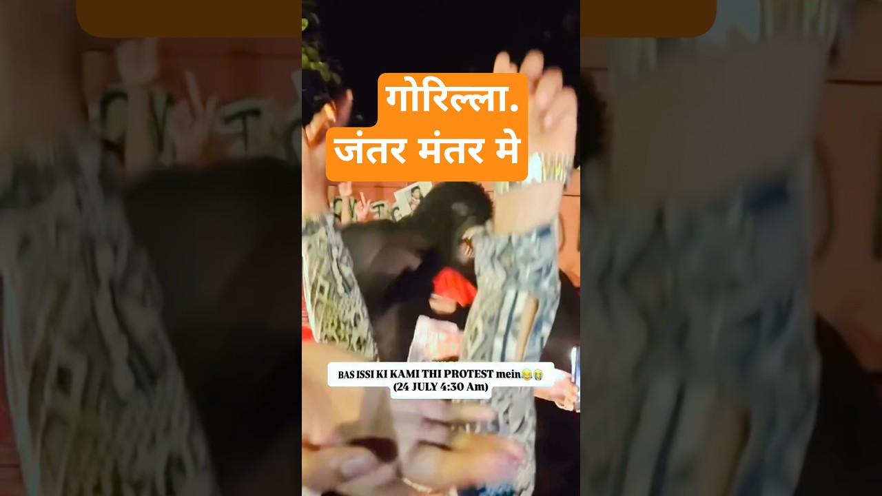 जंतर मंतर मे 🤣 🦍गोरिल्ला|Cjp protest viral video|Delhi patna bihar student protest#viral#protest