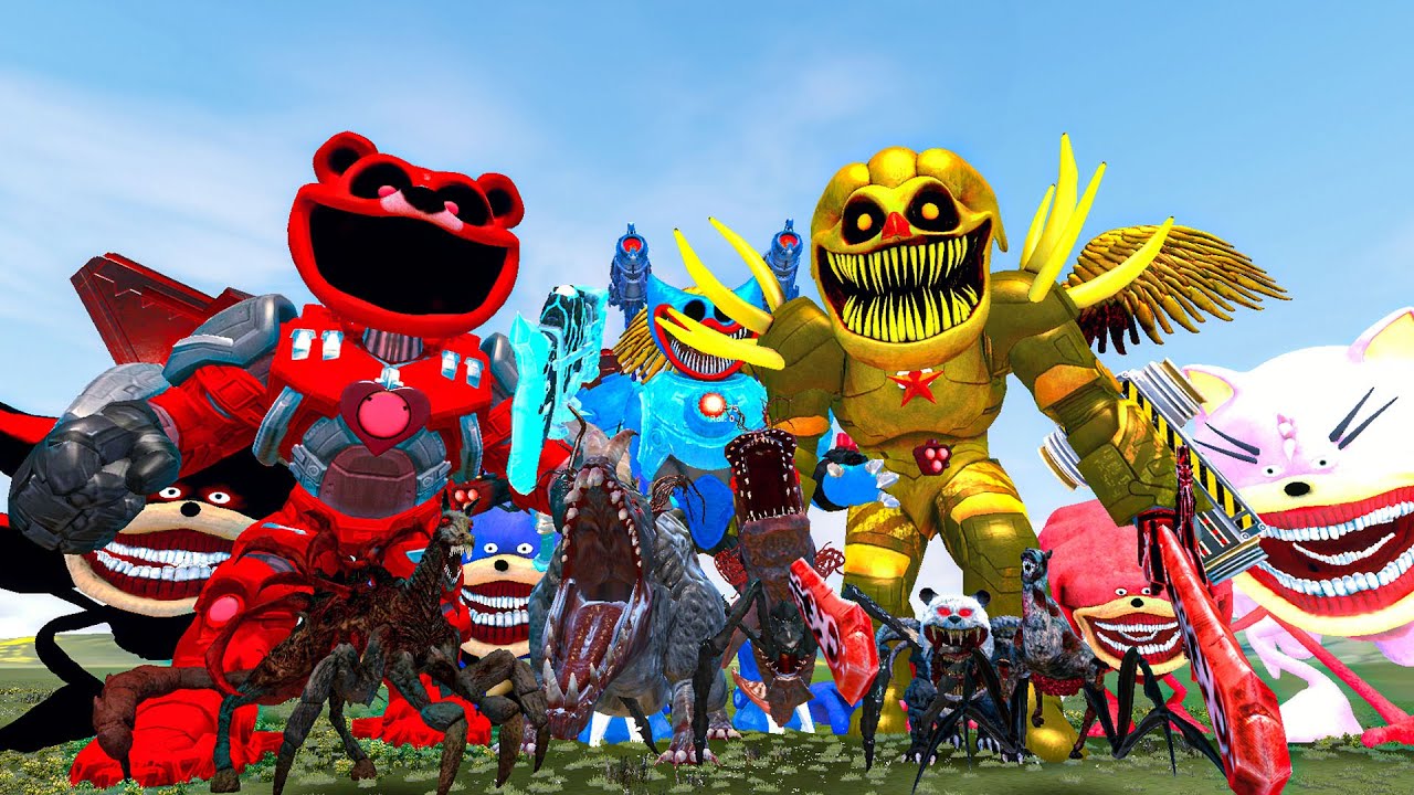 All The Zoochosis Family Vs All Mecha titan and  Sonic Family In Garry's Mod