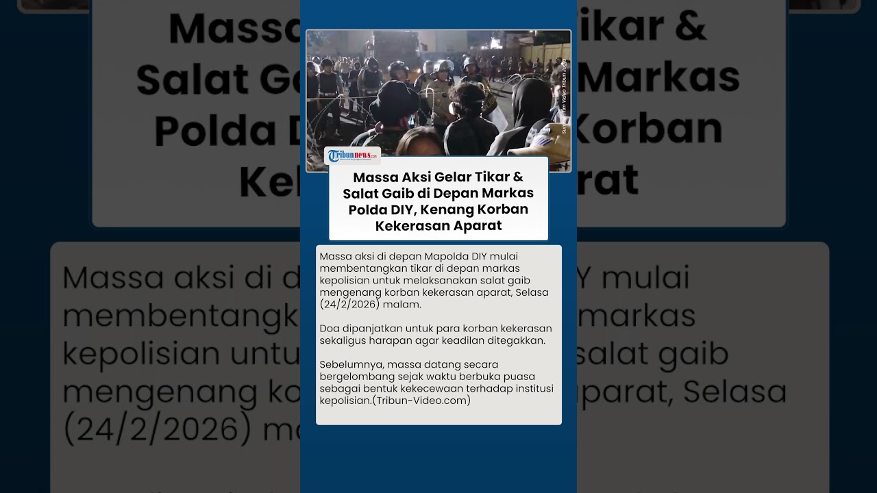 Kenang Korban Kekerasan Aparat hingga Tewaskan Siswa, Massa Gelar Salat Gaib di Depan Polda DIY