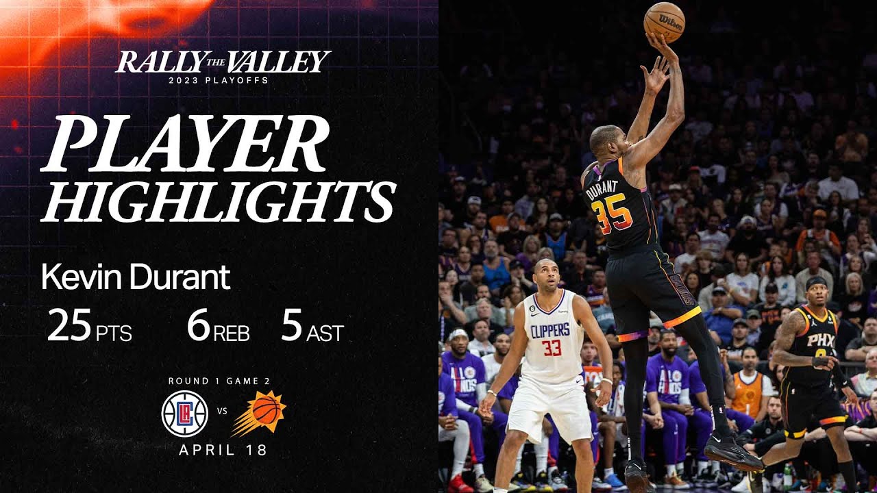 Kevin Durant with 25 points in the win against the Clippers in Game 2. | Phoenix Suns