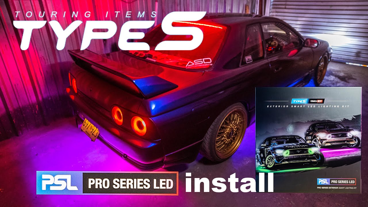 Type S Pro Series LED Lighting Kit Underglow Install on Nissan Skyline