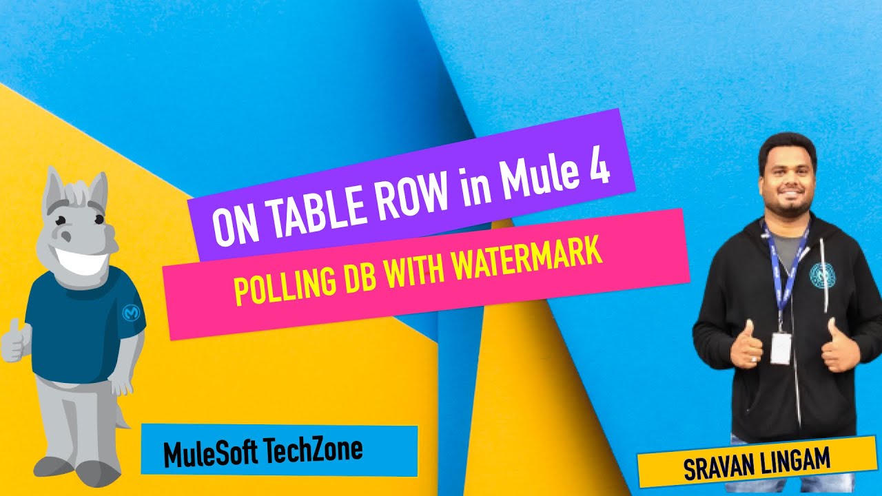 MULE 4 - On Table Row - Polling DB with Watermark Column | DB Operation