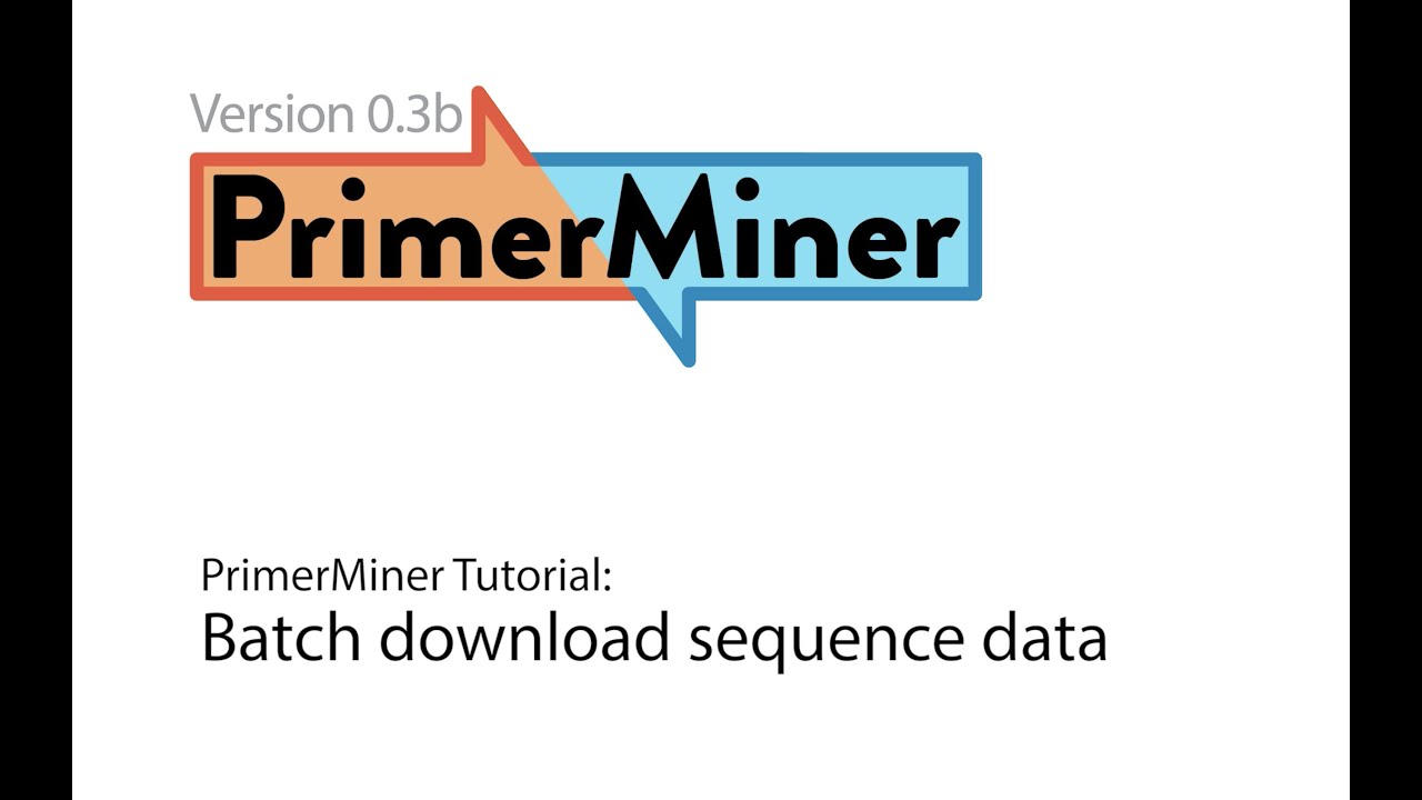 Batch download sequence data with PrimerMiner
