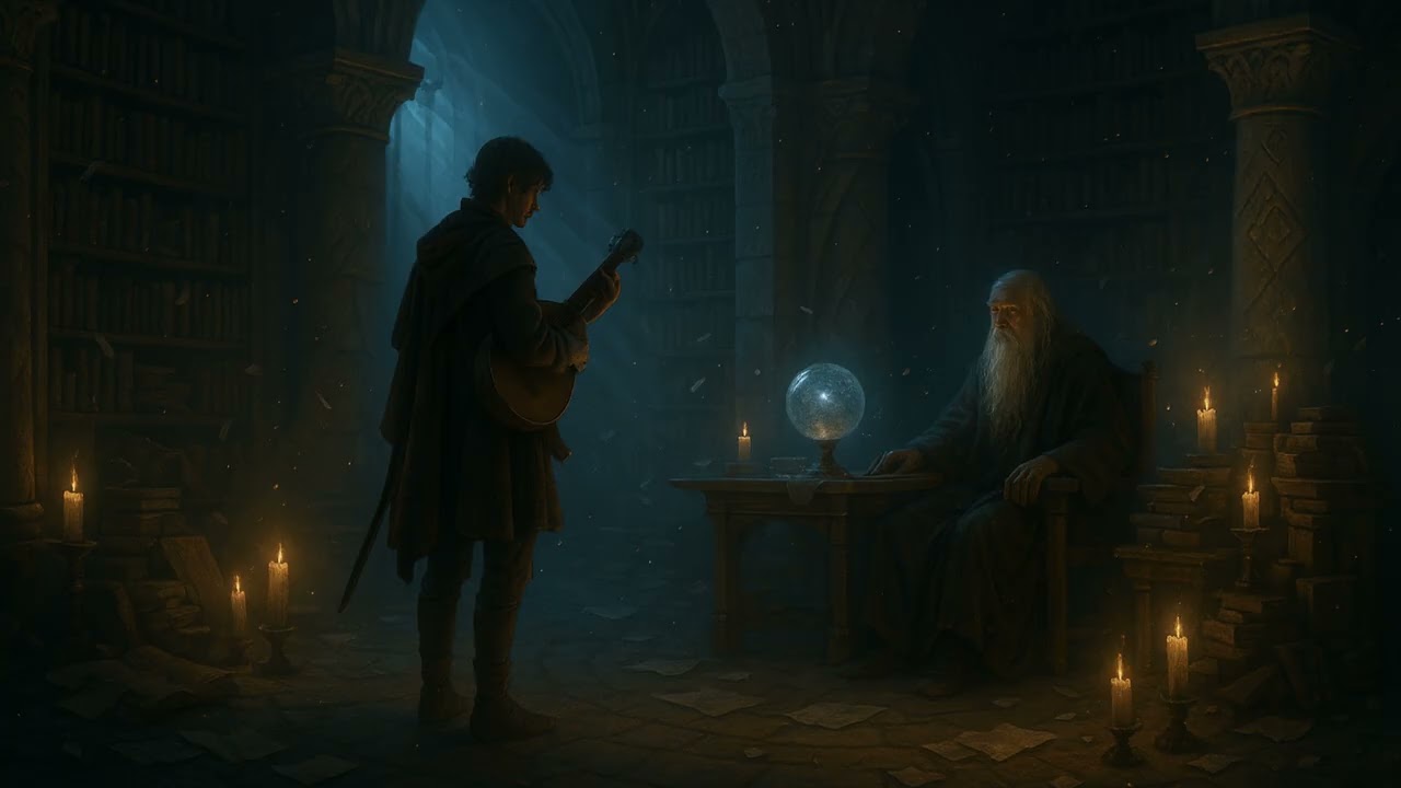 O Bardo da Biblioteca Arcana – Trilha Medieval para Foco e Inspiração