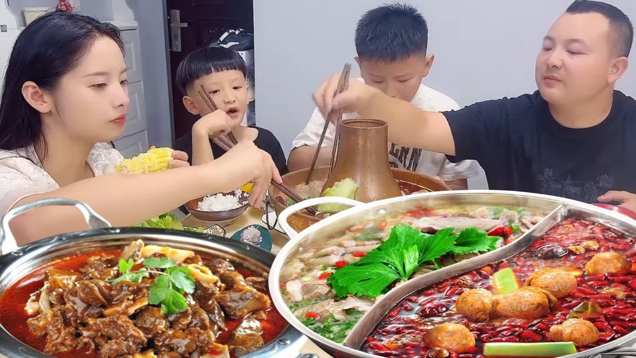 火锅暗战！蠢老公禁我吃肉？假意煮菜实偷涮肉，香懵了！【九零后夫妻】