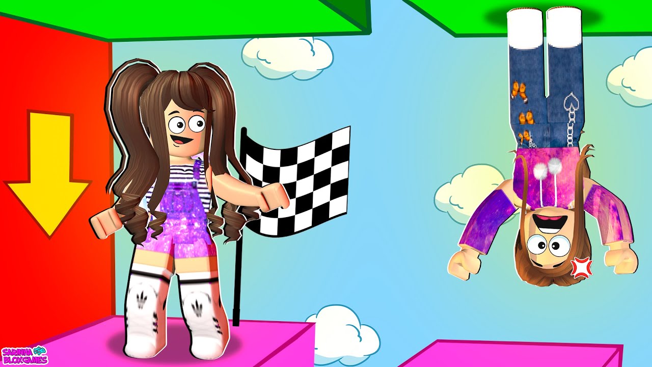 DE CABEÇA PARA BAIXO NO OBBY DE DOIS JOGADORES DO ROBLOX!!