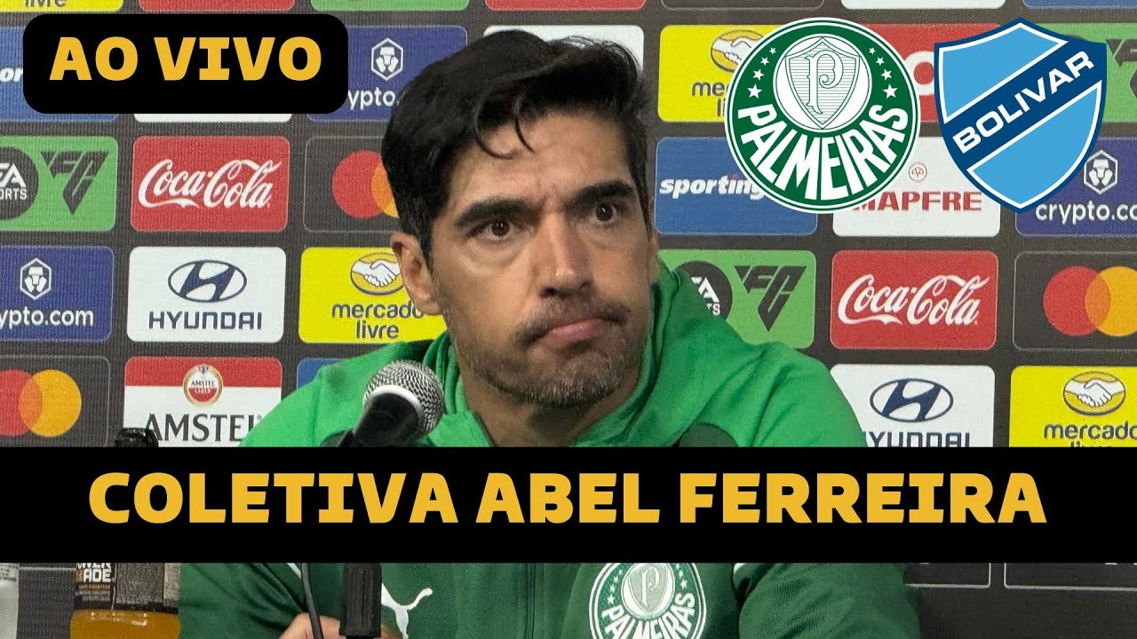 COLETIVA ABEL FERREIRA - PALMEIRAS X BOLIVAR DIRETO DO ALLIANZ PARQUE - COPA LIBERTADORES