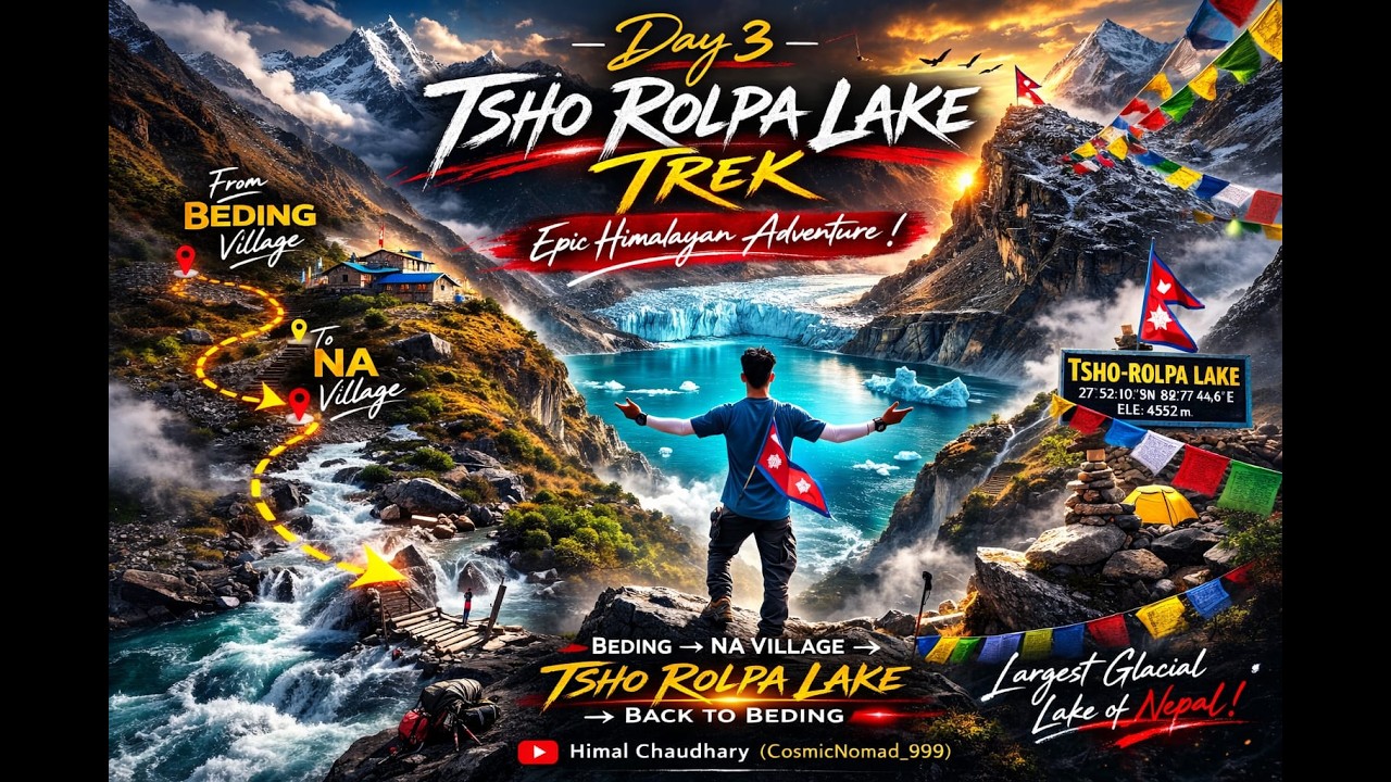 Tsho Rolpa Trek Day 3 🇳🇵 | Beding to Na Village to Tsho Rolpa & Back | Epic Himalayan Adventure