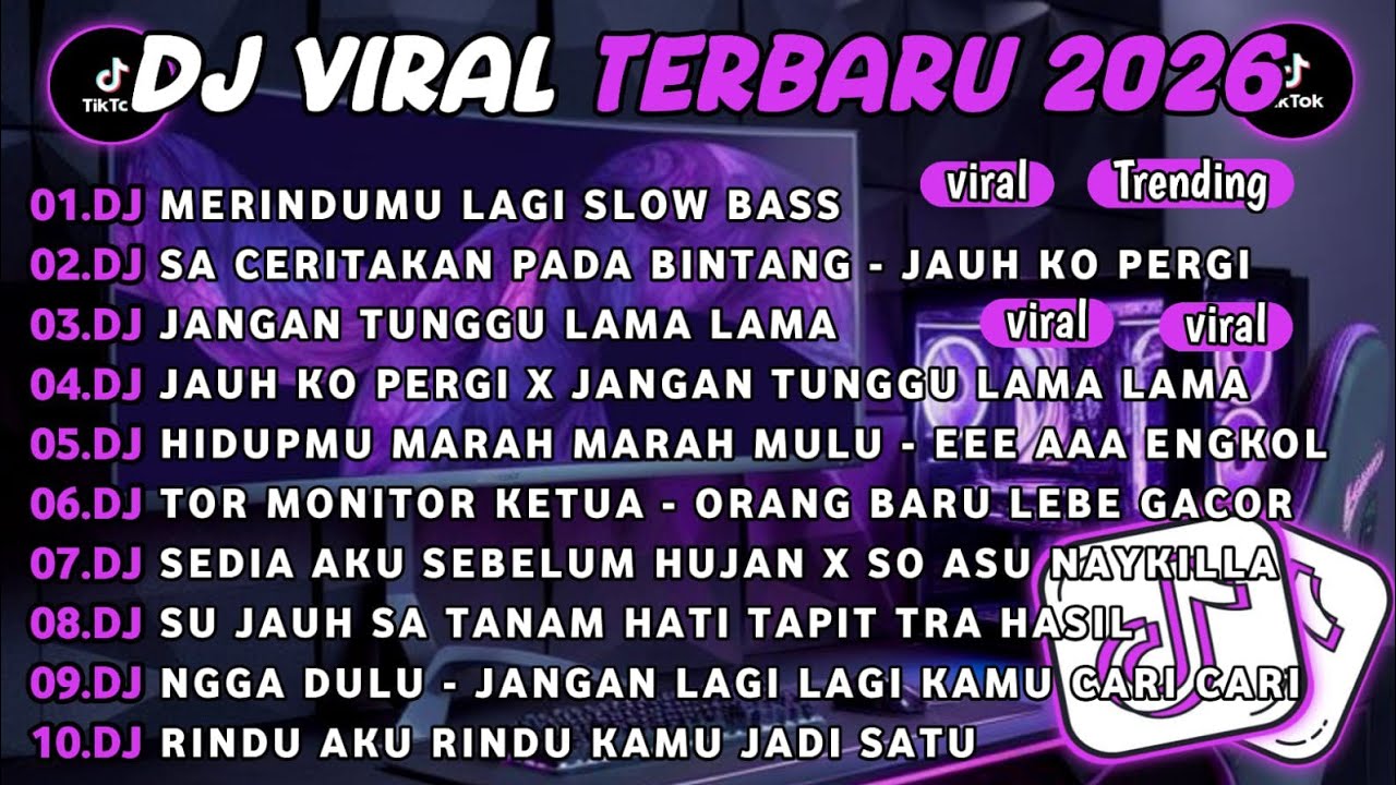 DJ TIKTOK TERBARU 2026||DJ MERINDUMU LAGI SLOW BASS🎵DJ SA CERITAKAN PADA BINTANG BINTANG FULL ALBUM