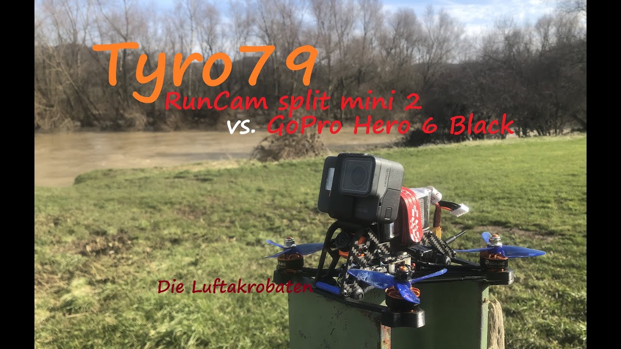 Tyro79 Acrobrat: GoPro Hero 6 vs. RunCam split mini 2 vs. Fatshark HDO DVR - with SOUND TEST and GPS