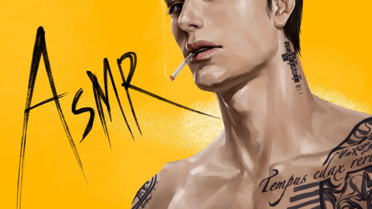 ✍🏻 DRAWING PROCESS, SPEEDPAINT, DIGITAL ART, SATISFIED , MAN with TATTOO, ASMR [Clip Studio Paint]