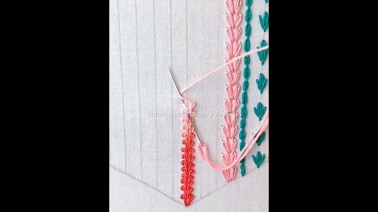 #bordado basic  double chain stitch hand embroidery tutorial for beginners  #bordadofantasia