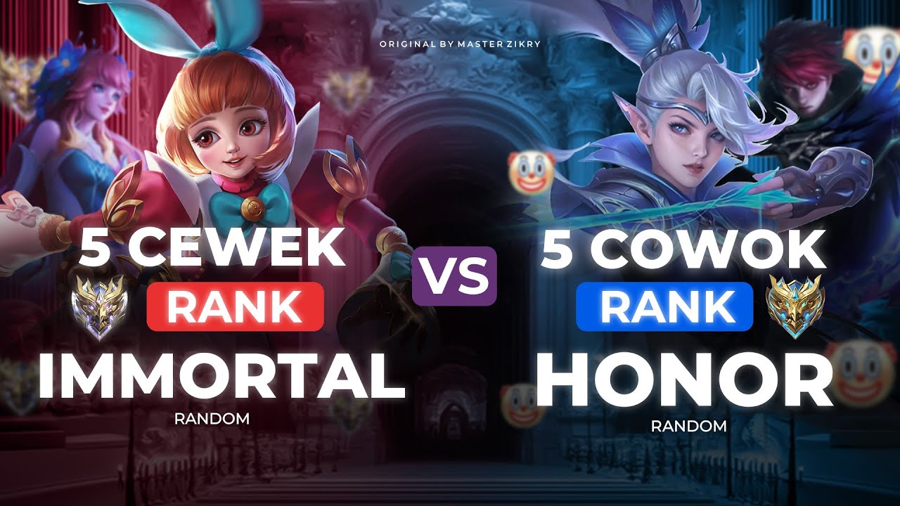 5 CEWEK IMMORTAL vs 5 COWOK HONOR DI MLBB - KONTEN LAGI NIH