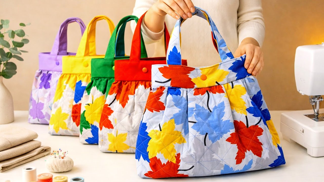 Как сшить винтажную плиссированную сумку | Простые советы по шитью для начинающих