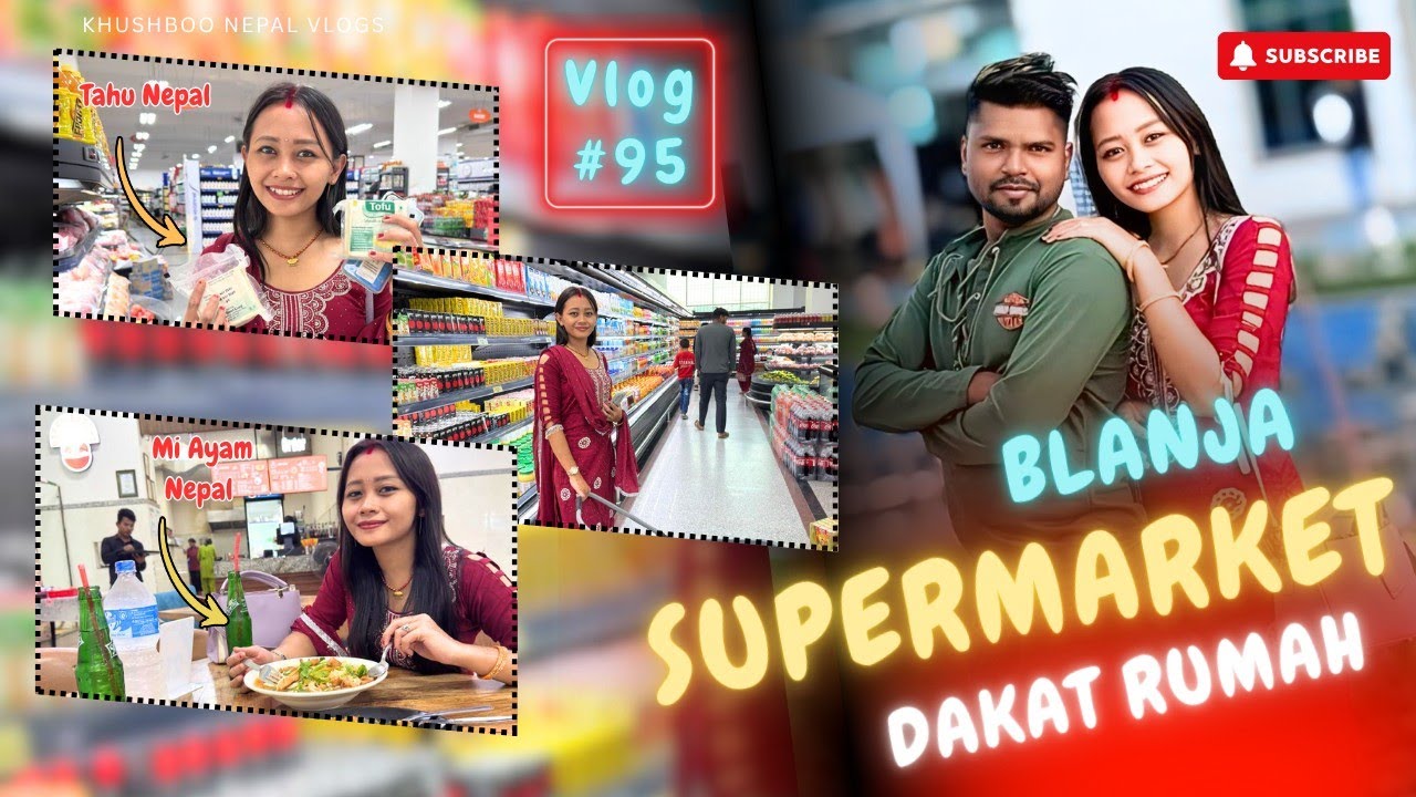 #vlog95 BLANJA DI SUPERMARKET DEKAT RUMAH DAN MAKAN MI Ayam 