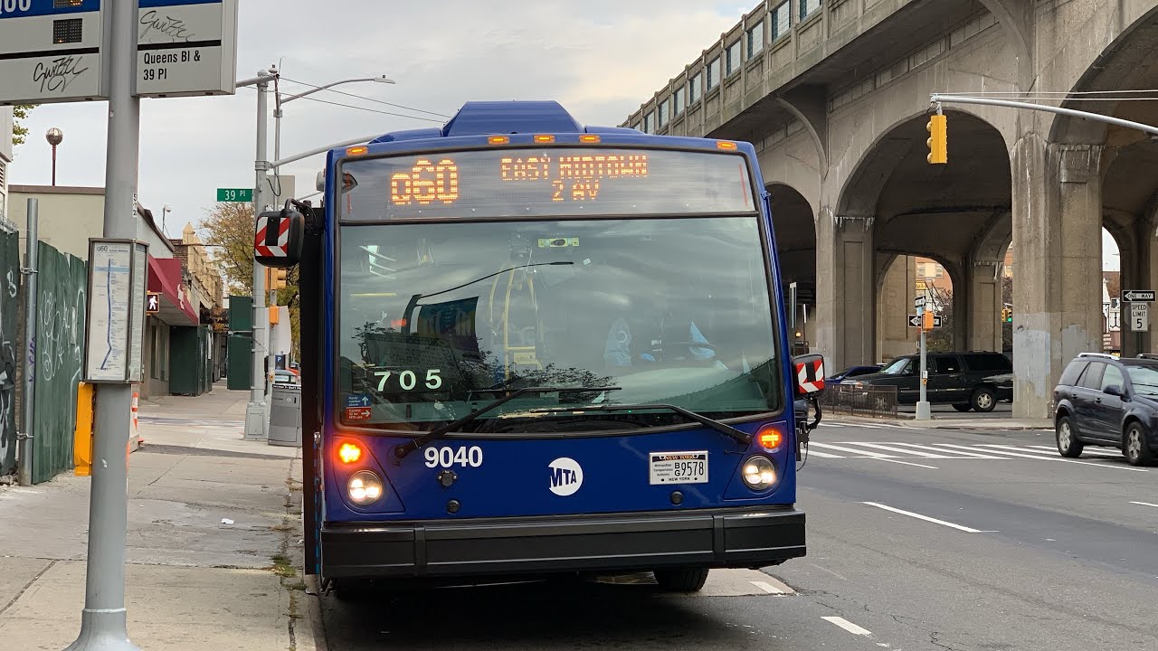 2023 Novabus LFS 9040 Q60 Bus & 2022 Novabus LFS 8961 Q32 Bus At Queens Blvd & 39th Place