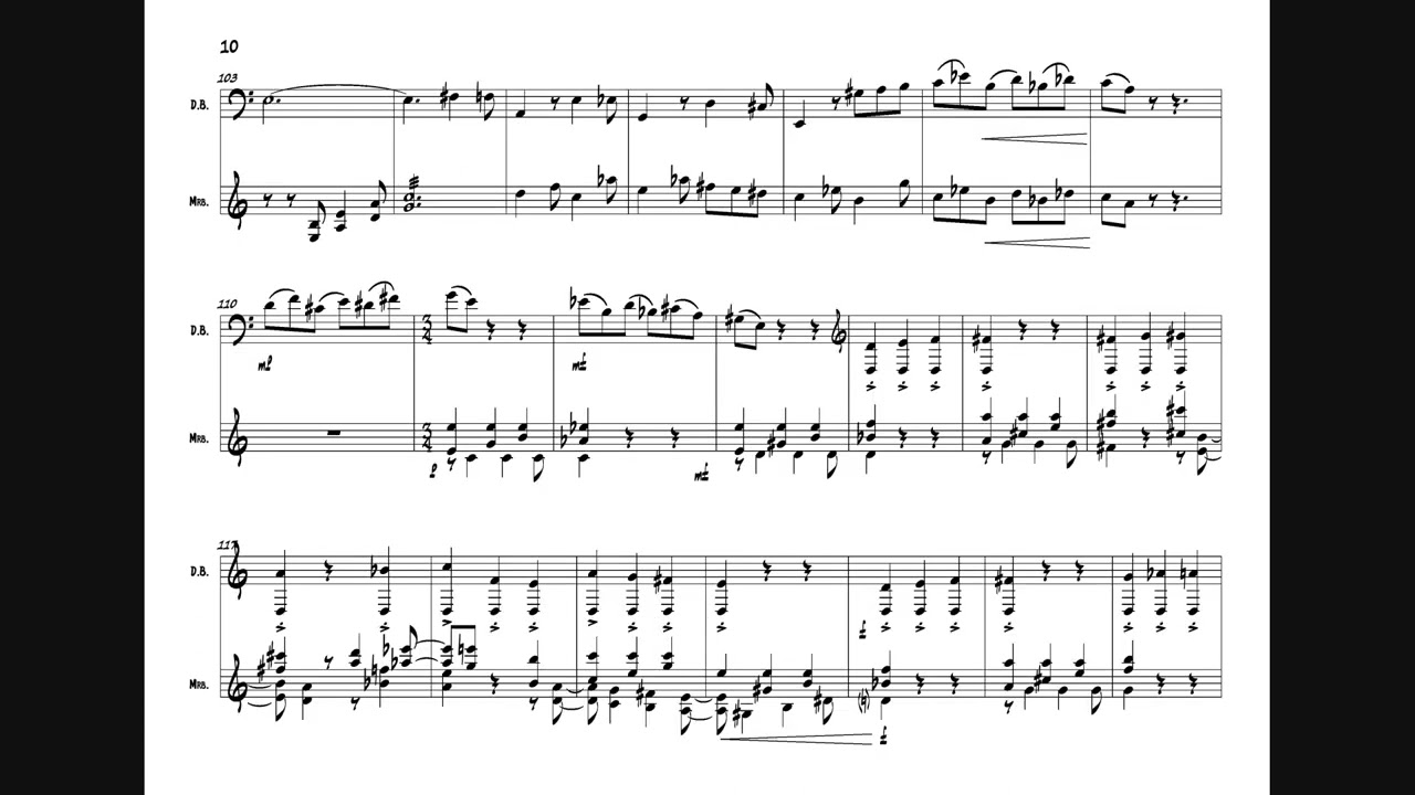Scherzo - for double bass and marimba