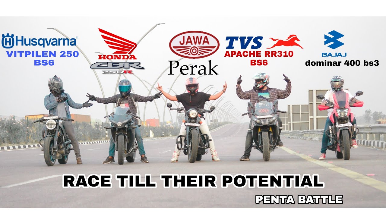 VITPILEN 250 BS6 VS CBR 250 BS3  JAWA PREAK BS6 VS DOMINAR 400 BS3 RR310 BS6b PENTA BATTLE RACE