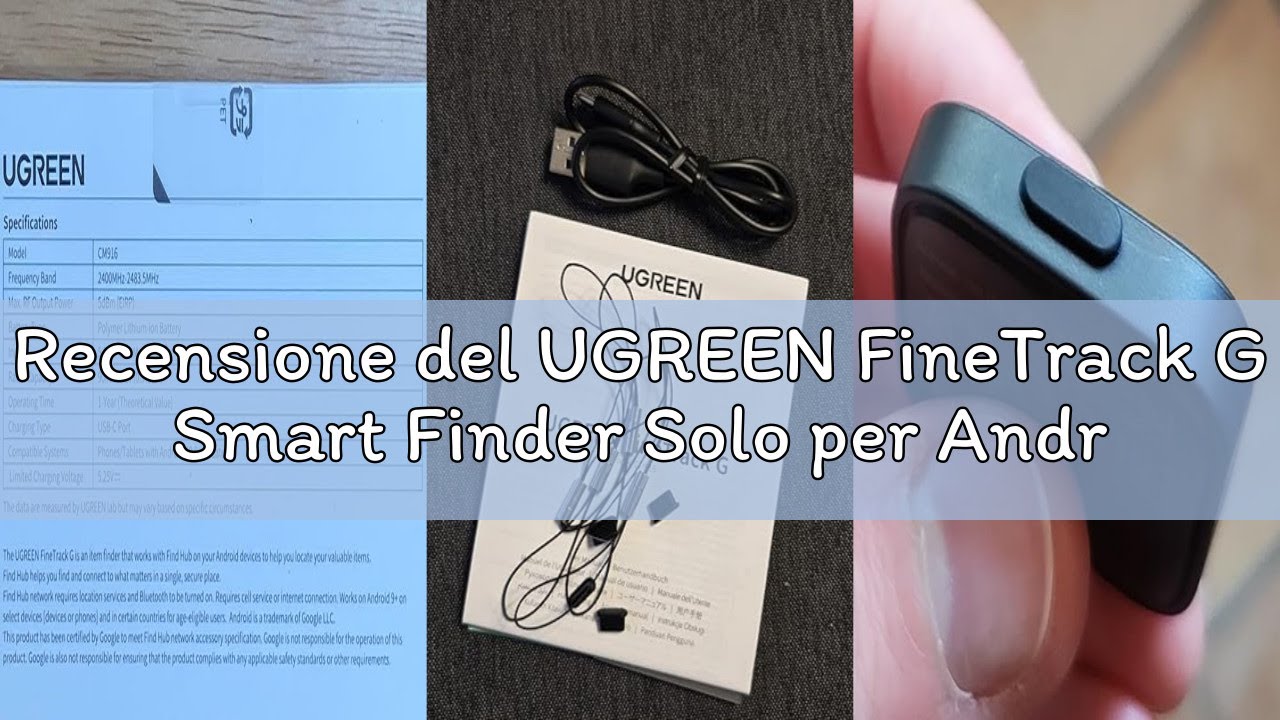 Recensione del UGREEN FineTrack G Smart Finder Solo per Android Ricarica USB-C Localizzatore Tracker