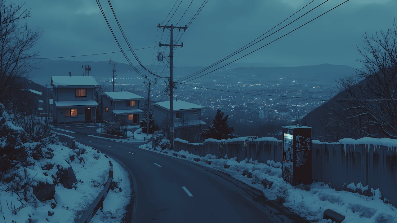 2 AM When Tokyo Freezes Over ❄️ | 90s Lofi — Streets Lit by Vending Lights