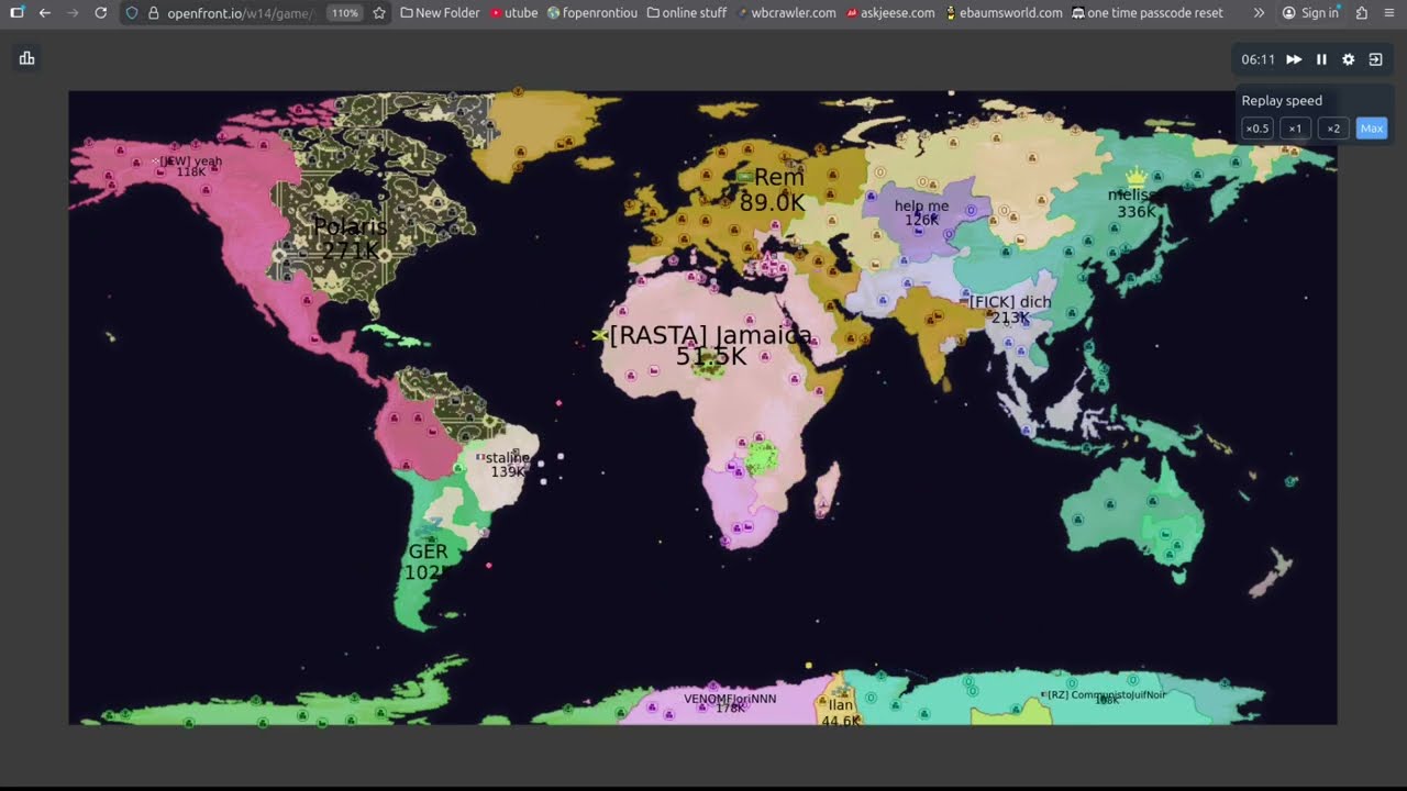 OpenFront.io - World - Humans - TIME LAPSE