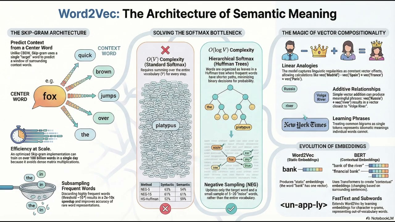 Word2Vec Explained! CBOW vs Skip-gram, Negative Sampling & Hierarchical Softmax (NLP Tutorial)