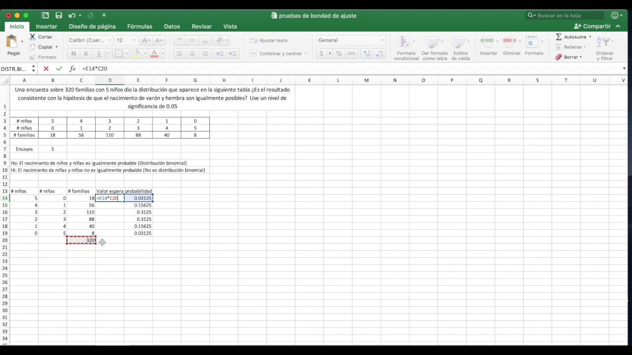 Prueba de bondad de ajuste, distr binomial