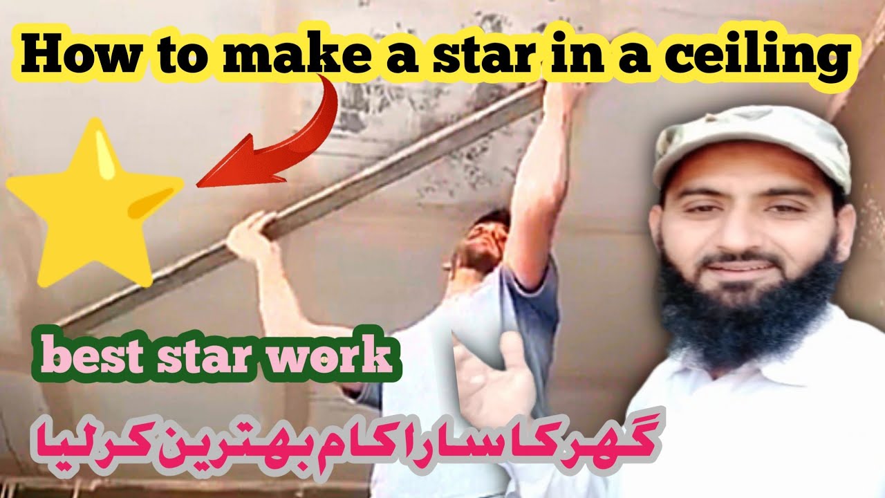 How to make a star in a ceiling⭐#construction 
