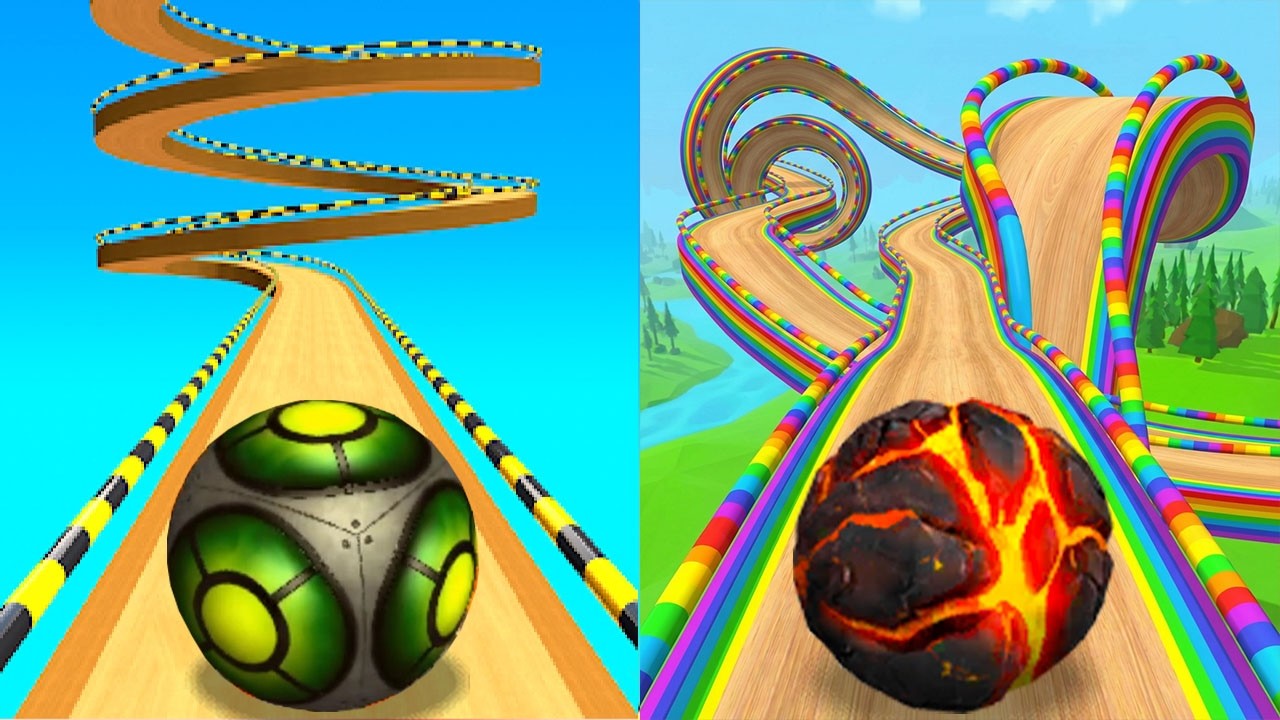 Going Balls VS Action Sky Balls,Rolling Balance Ball,Rollance Adventure,Super & Temple Rolling Balls